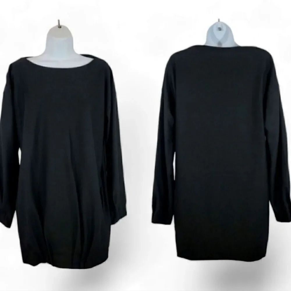 NEW Dusica Sacks Kotur Pleat Front Bateau Mini Tunic Dress Size 2 US Size 4/6